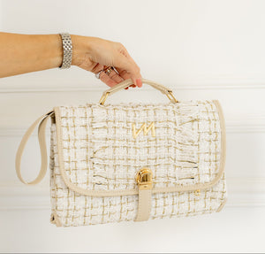 Trocador Portátil Tweed Bege