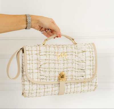 Trocador Portátil Tweed Bege