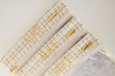 Kit de Organizadores Porta Look Tweed Bege