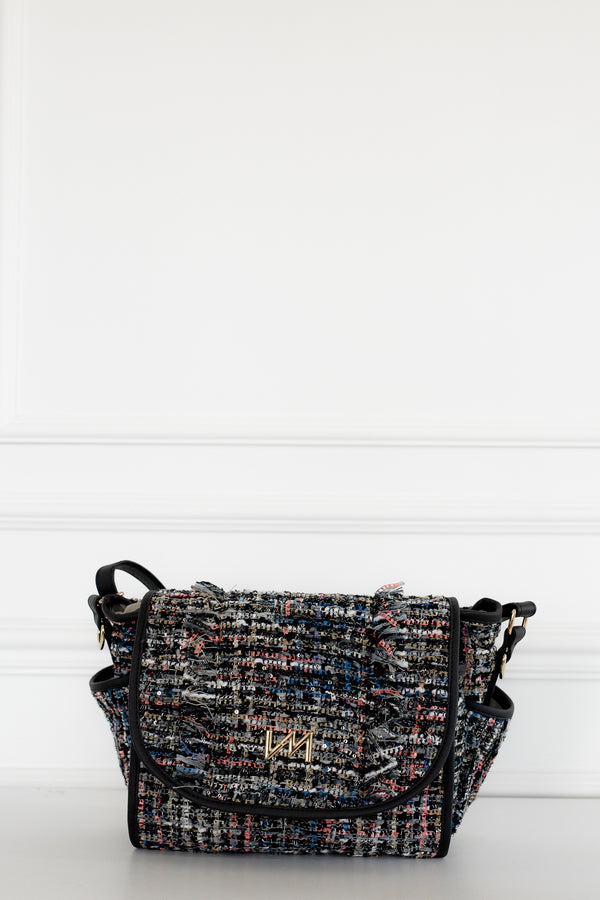 Bolsa maternidade Louise Mini Tweed Preto