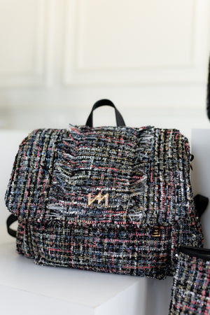 Mochila maternidade Mummy tweed preto
