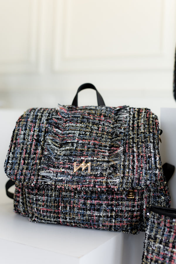 Mochila maternidade Mummy tweed preto