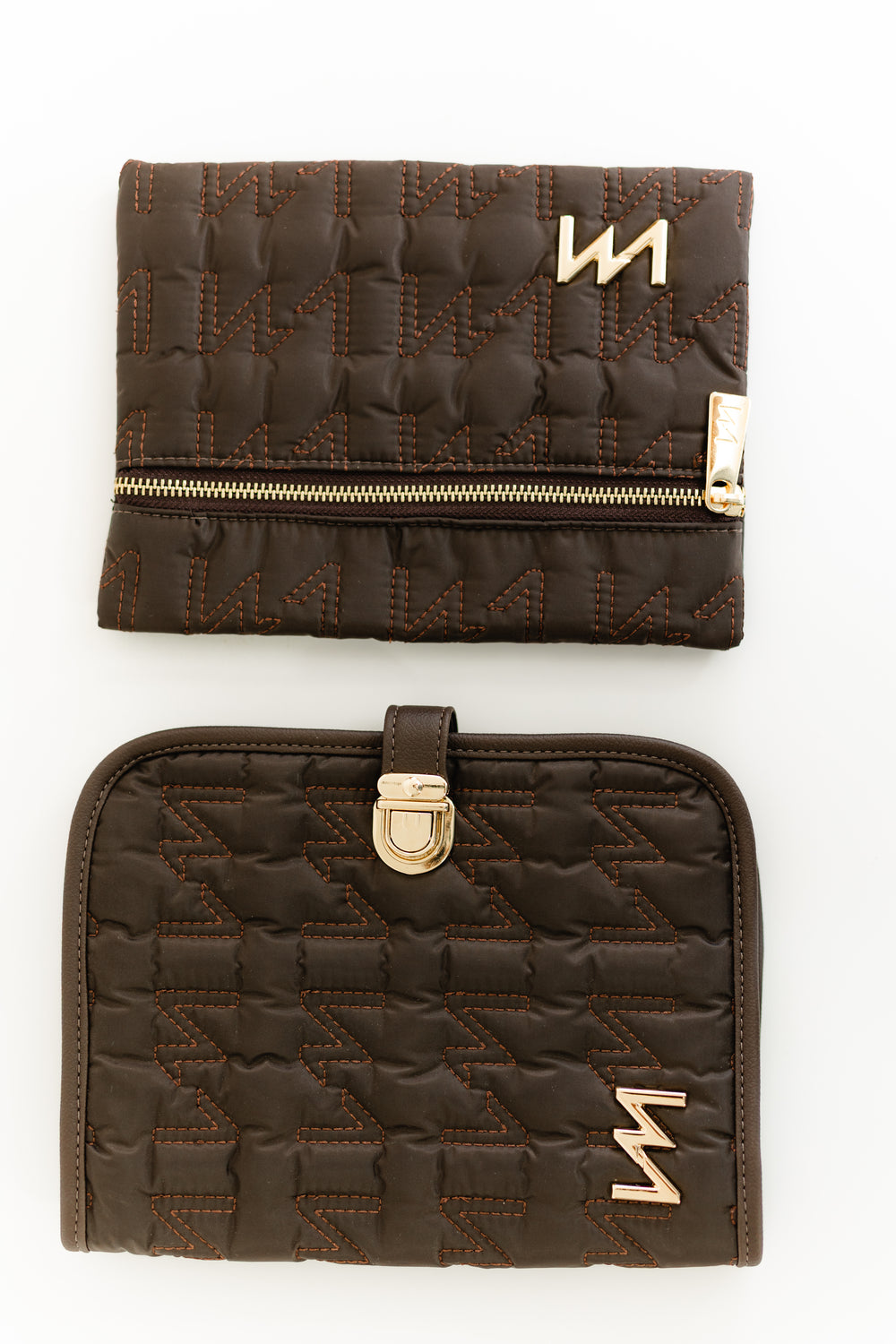 Kit Porta Documentos Urban Chic Marrom