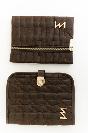 Kit Porta Documentos Urban Chic Marrom