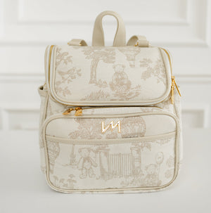 Kit Bolsas Maternidade Le Petit Bege - Mala de rodinhas, Mochila 2 em 1 e Frasqueira térmica