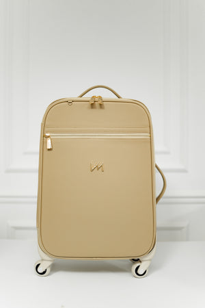 Mala de Rodinhas Ella bege sem bordado OUTLET