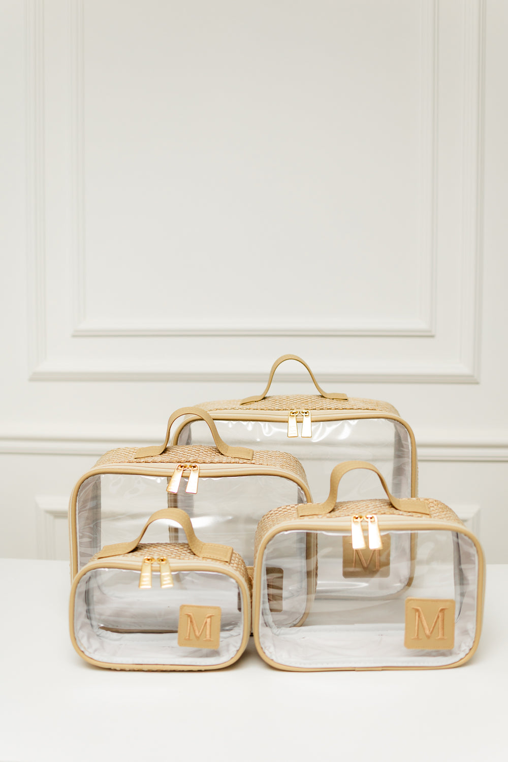 Kit Organizadores Cristal Tressê Palha