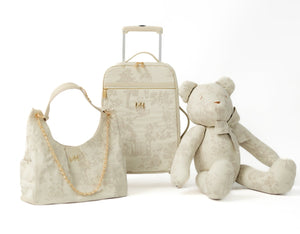 Kit Bolsas Maternidade Le Petit Bege - Mala de rodinhas e Bolsa Madeleine