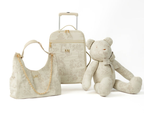 Kit Bolsas Maternidade Le Petit Bege - Mala de rodinhas e Bolsa Madeleine