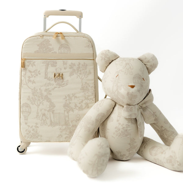 Kit Bolsas Maternidade Le Petit Bege - Mala de rodinhas, Mochila 2 em 1 e Frasqueira térmica