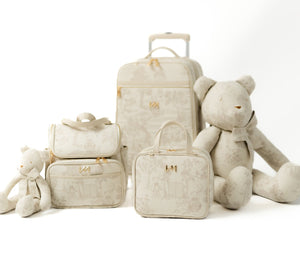 Kit Bolsas Maternidade Le Petit Bege - Mala de rodinhas, Mochila 2 em 1 e Frasqueira térmica