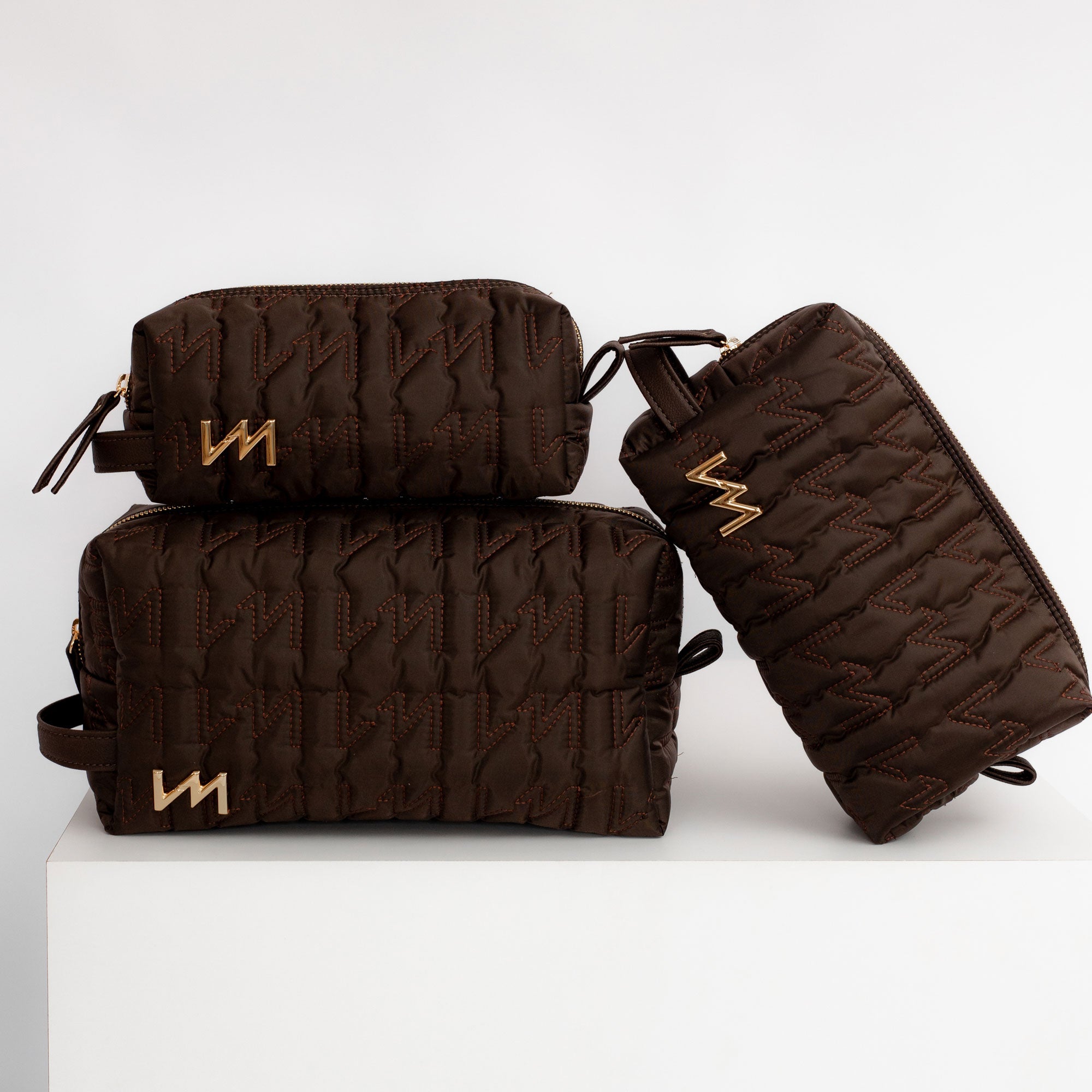 Kit Necessaire Urban Chic Marrom