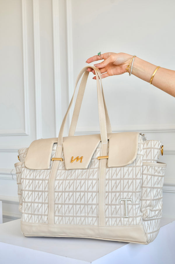 Bolsa Cleo Origem Bege inicial T OUTLET