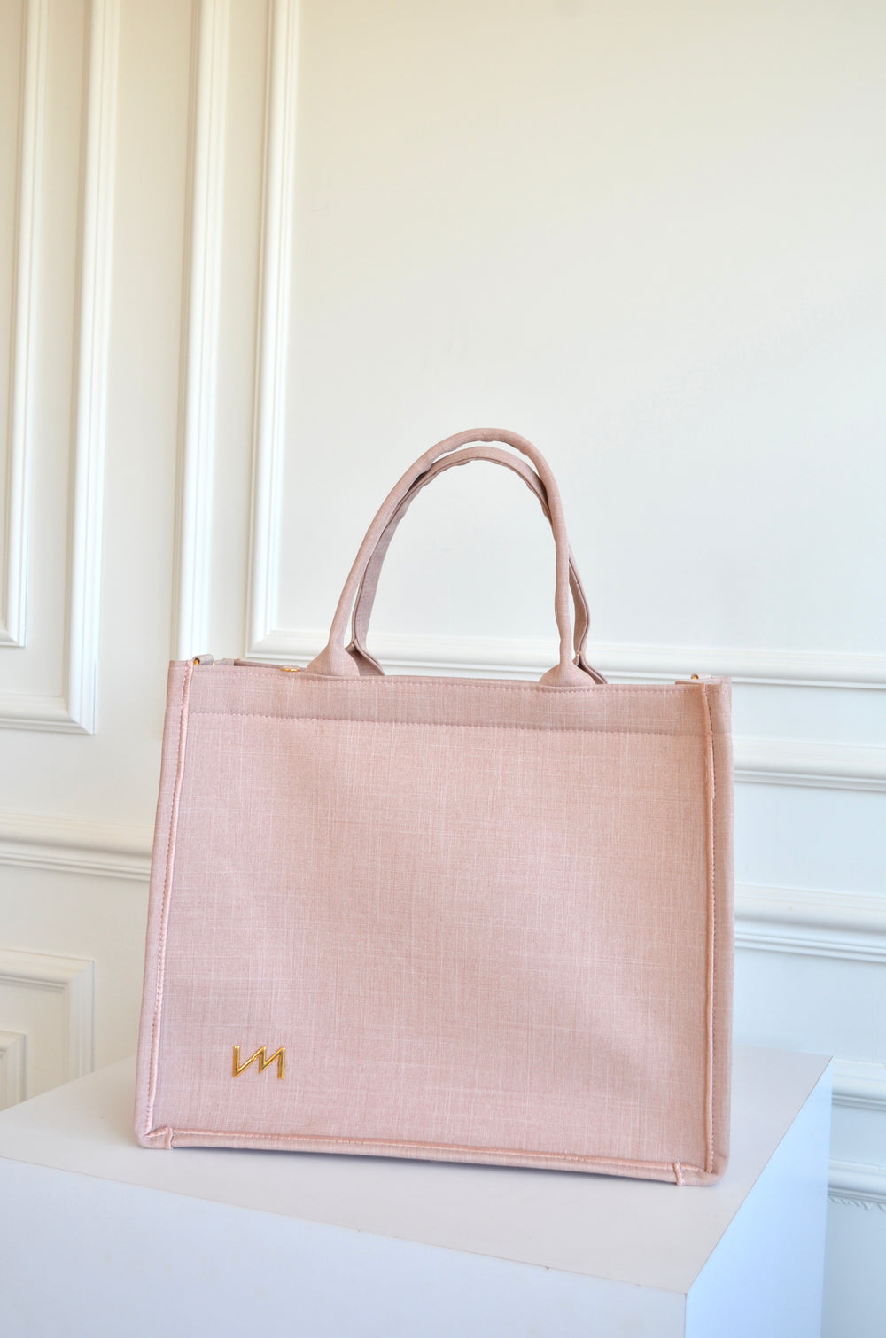 Bolsa Liz Linho Rosé sem bordado OUTLET