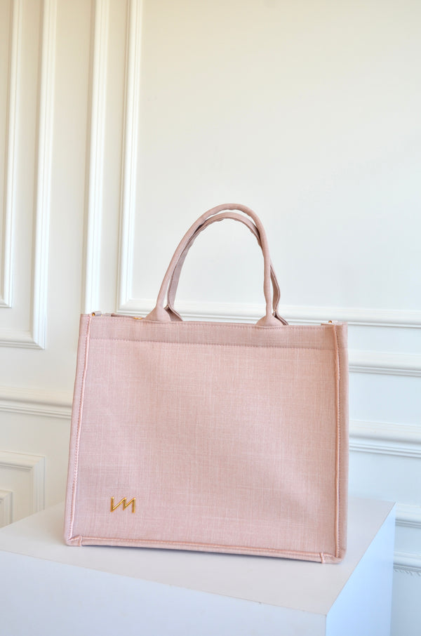 Bolsa Liz Linho Rosé sem bordado OUTLET
