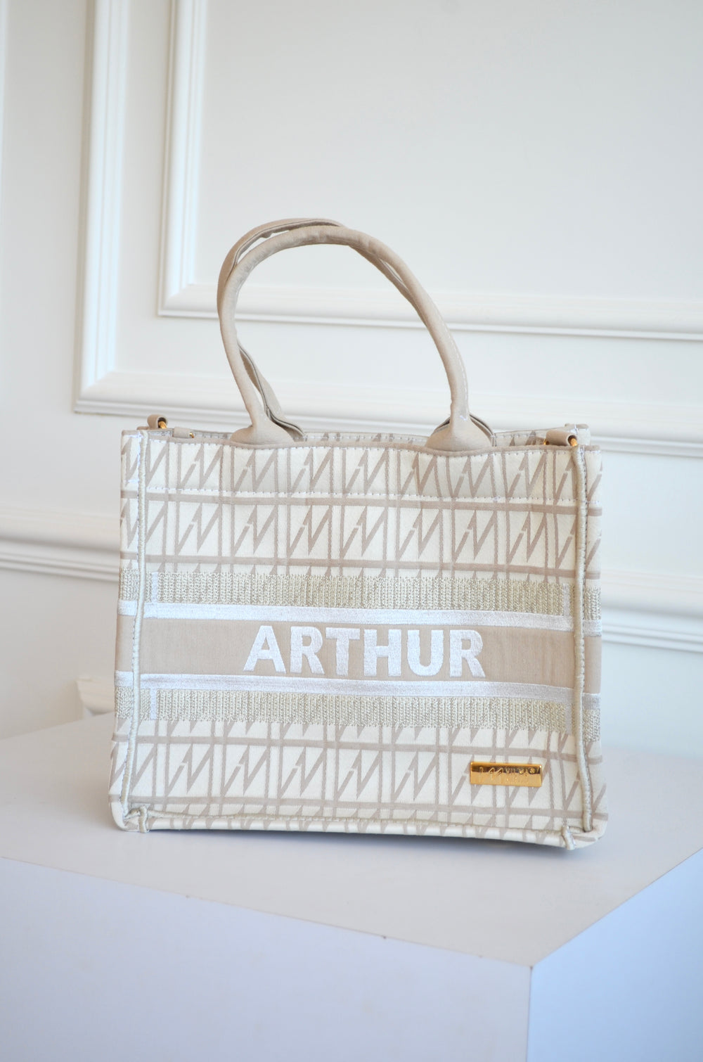 Bolsa Liz Mini Origem Bege bordado ARTHUR OUTLET