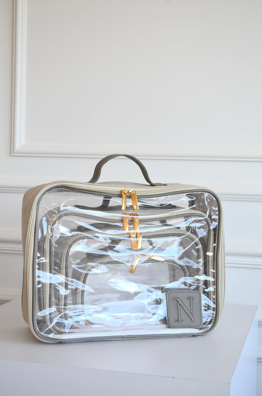 Kit Cristal Linho Bege com cinza inicial N OUTLET