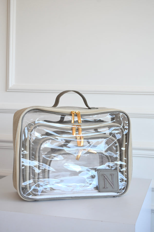 Kit Cristal Linho Bege com cinza inicial N OUTLET