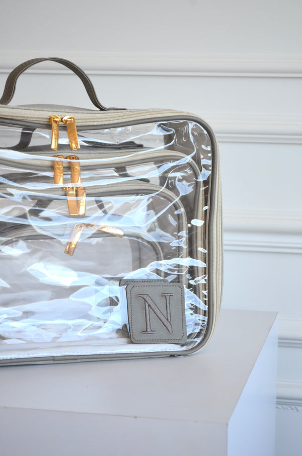 Kit Cristal Linho Bege com cinza inicial N OUTLET