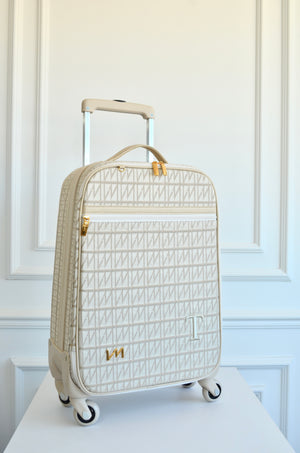 Mala de Rodinhas Origem Bege bordado inicial T OUTLET