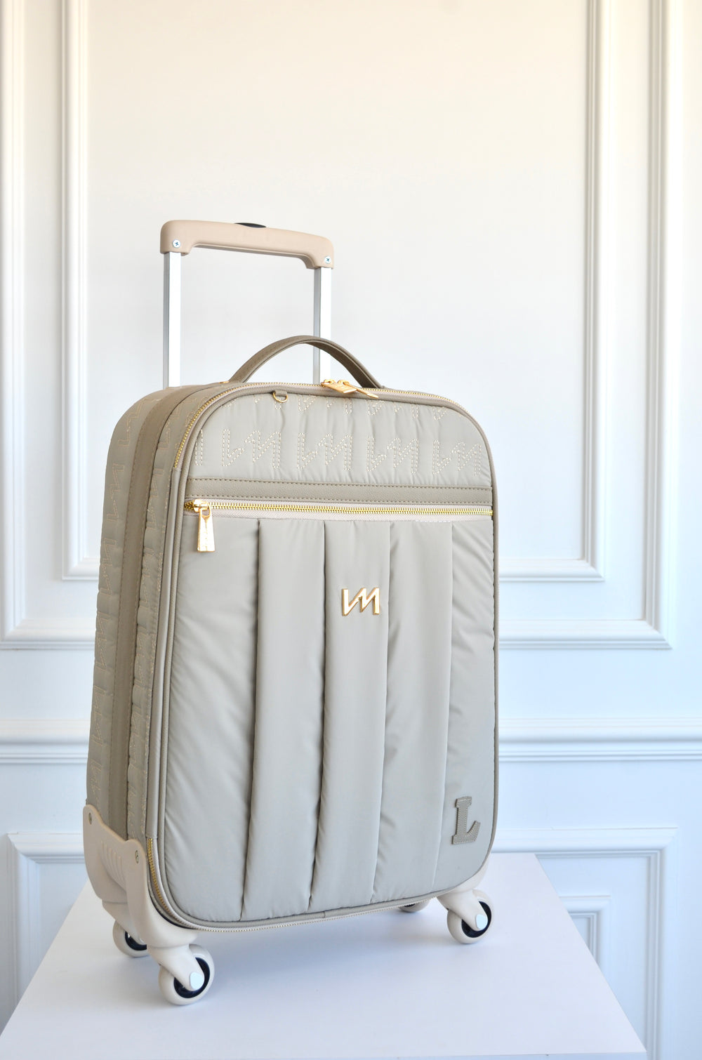 Mala de Rodinhas Urban Chic Bege inicial L OUTLET