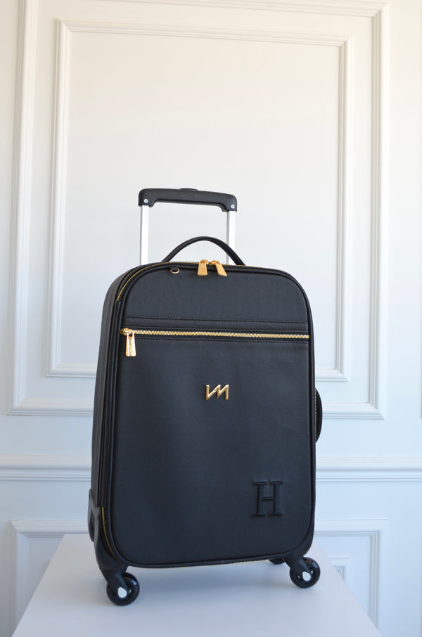 Mala de Rodinhas Ella Preta inicial H Outlet