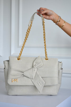 Bolsa Kate Nós Bege inicial B OUTLET