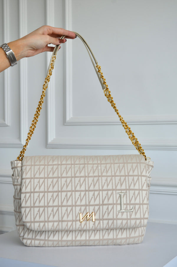 Bolsa Kate Origem Bege inicial L OUTLET