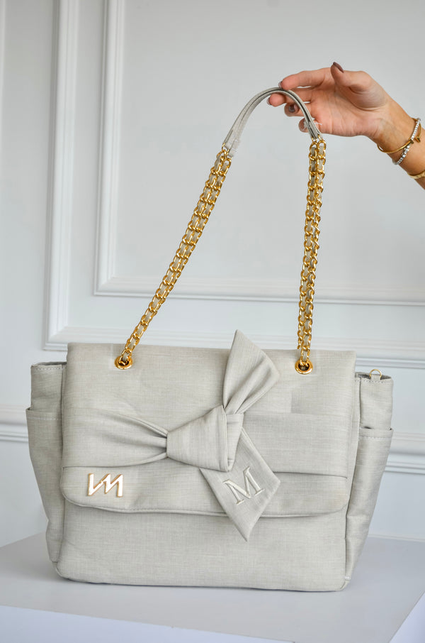 Bolsa Kate Nós Bege inicial M OUTLET