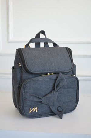 Mochila 2 em 1 Nós Preta bordado inicial C OUTLET