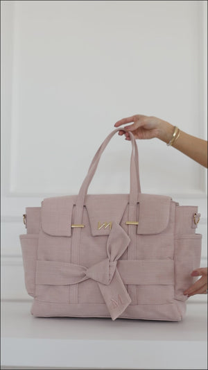 Kit Bolsas Maternidade Nós Rosé - Mala de rodinhas, Cleo, Louise Mini e Kit Porta Documentos