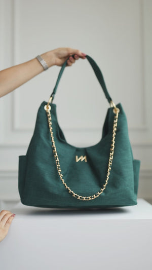 Bolsa Madeleine Linho verde