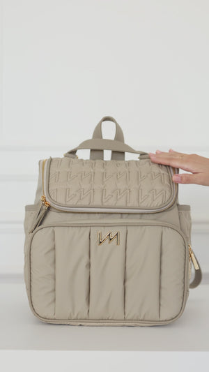 Mochila maternidade  2 em 1 Urban Chic Bege - Pronta Entrega